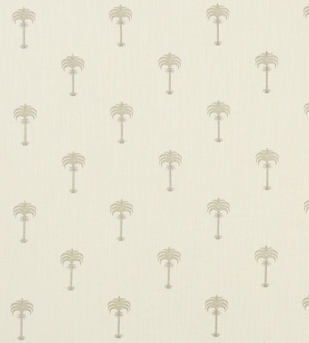 Menara Metallic Fabric by Clarke & Clarke Champagne/Ivory