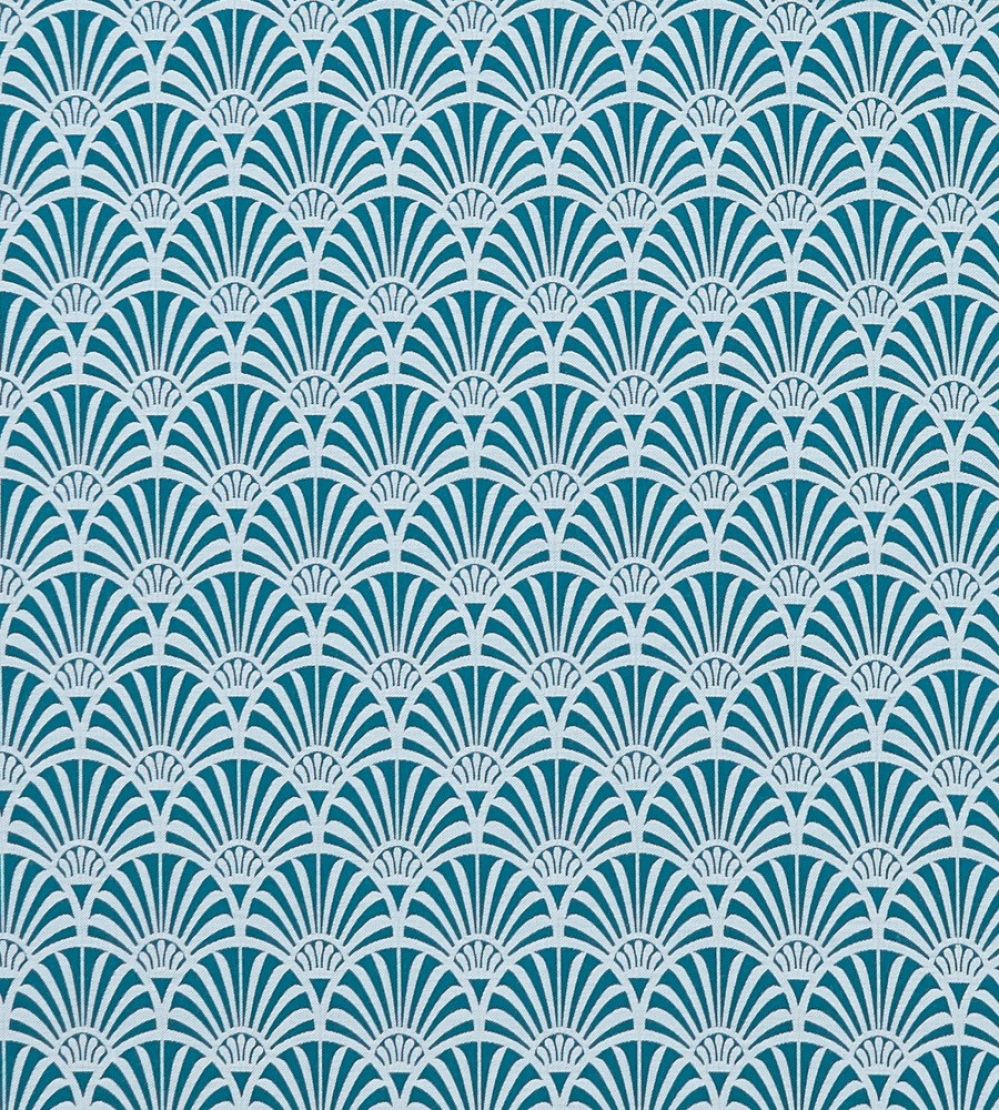 Zellige Fabric by Clarke & Clarke Teal