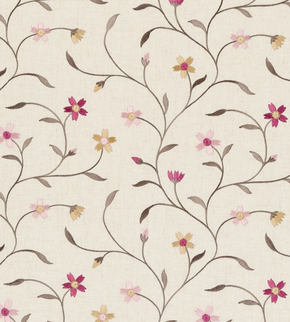 Mellor Fabric by Clarke & Clarke Raspberry