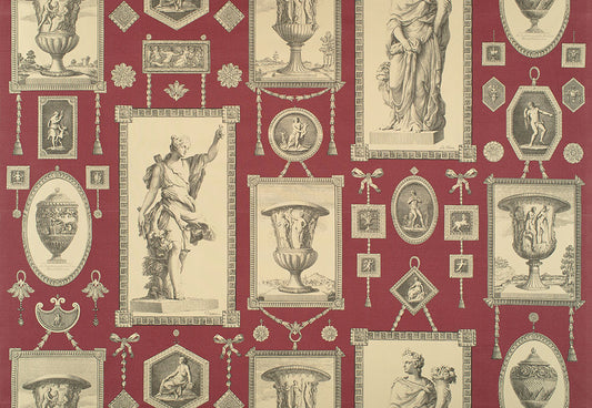 Classical Garden Fabric by Nile & York in Burgundy