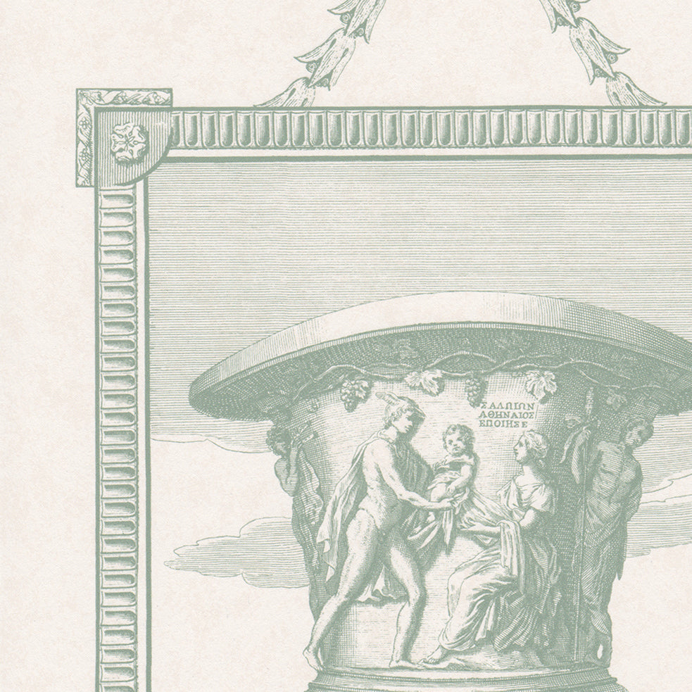 Classical Garden Toile Wallpaper by Nile & York in Eau de Nil