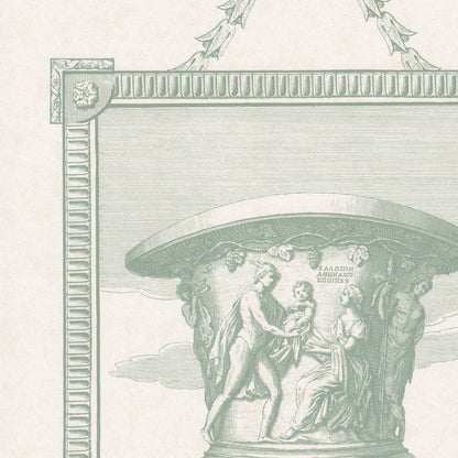 Classical Garden Toile Wallpaper by Nile & York in Eau de Nil