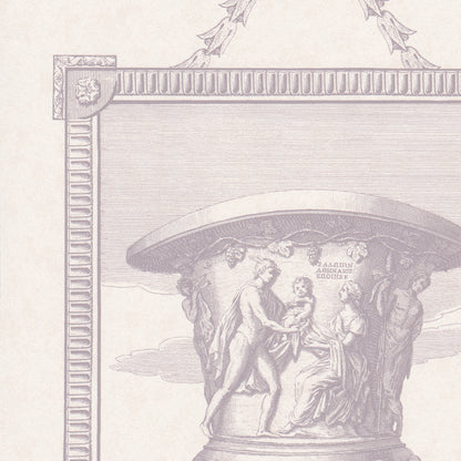 Classical Garden Toile Wallpaper by Nile & York in Lilac
