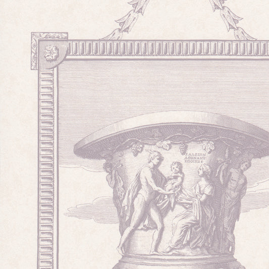 Classical Garden Toile Wallpaper by Nile & York in Lilac