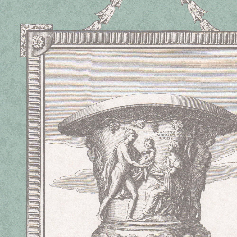 Classical Garden Wallpaper by Nile & York in Aqua