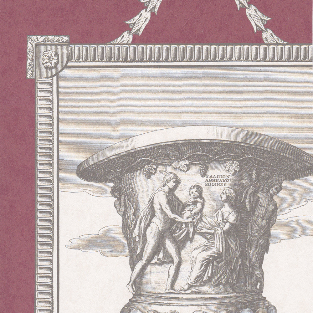 Classical Garden Wallpaper by Nile & York in Burgundy