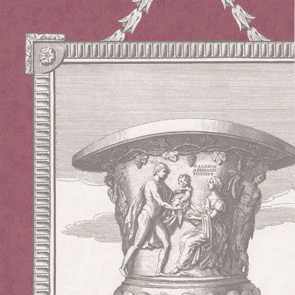Classical Garden Wallpaper by Nile & York in Burgundy