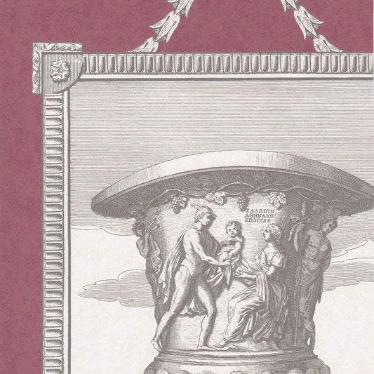 Classical Garden Wallpaper by Nile & York in Burgundy