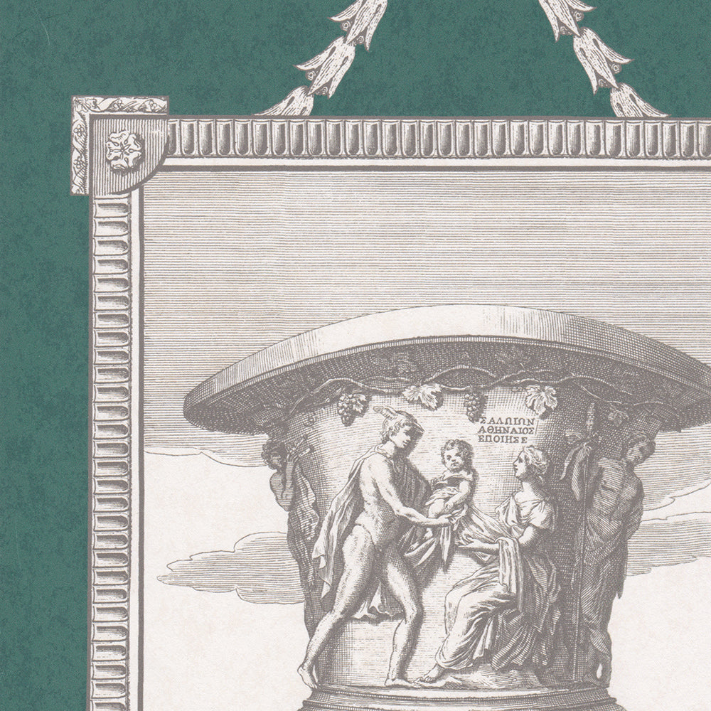 Classical Garden Wallpaper by Nile & York in Dark Green