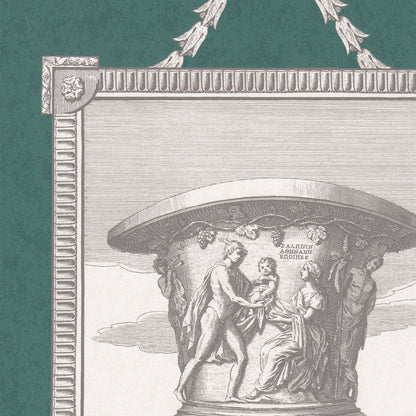 Classical Garden Wallpaper by Nile & York in Dark Green