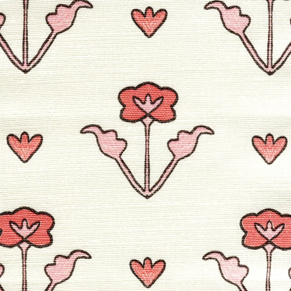 Clementine All Over Peach Pink Brown on Tint fabric by Home Couture