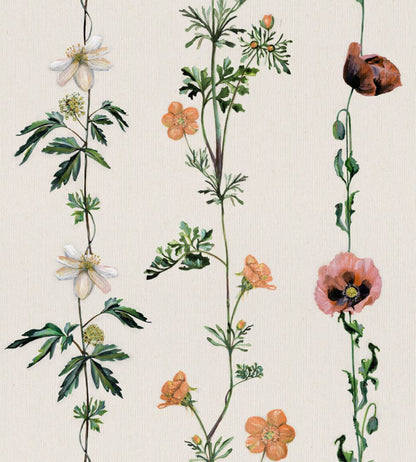 Climbing Flowers Wallpaper by Coordonne Linen