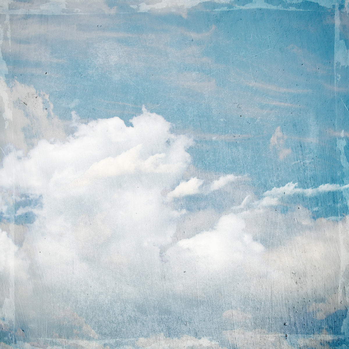 Cloud Puff Blue mural by Rebel Walls