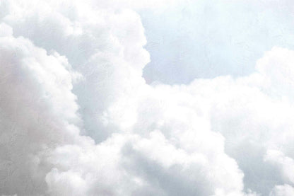 Clouds mural by Coordonné in Light Blue, flat pattern view