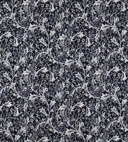 Clover & Vine Weave Fabric by Morris & Co Indigo