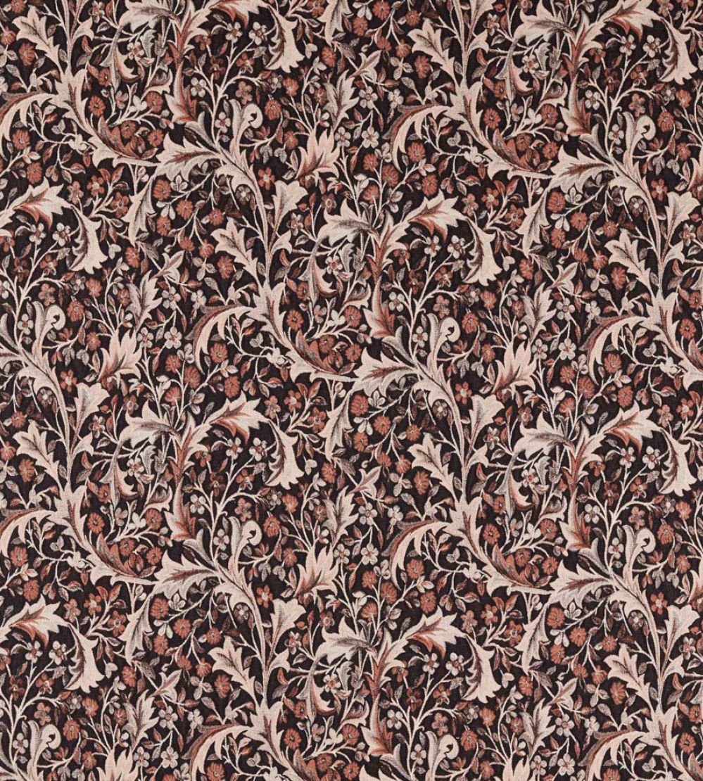 Clover & Vine Weave Fabric by Morris & Co Russet