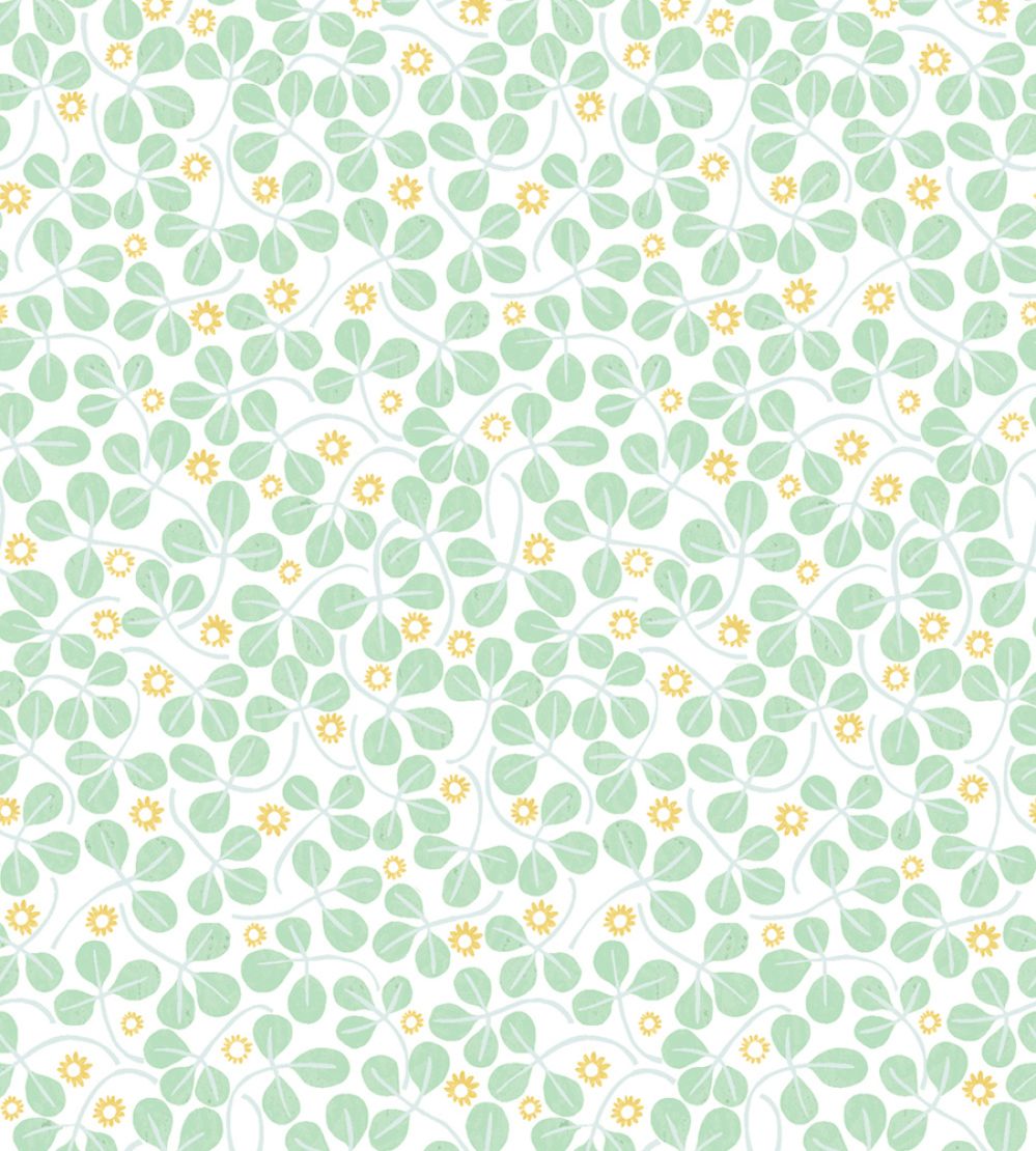 Clover Wallpaper by DADO 01 Eau De Nil