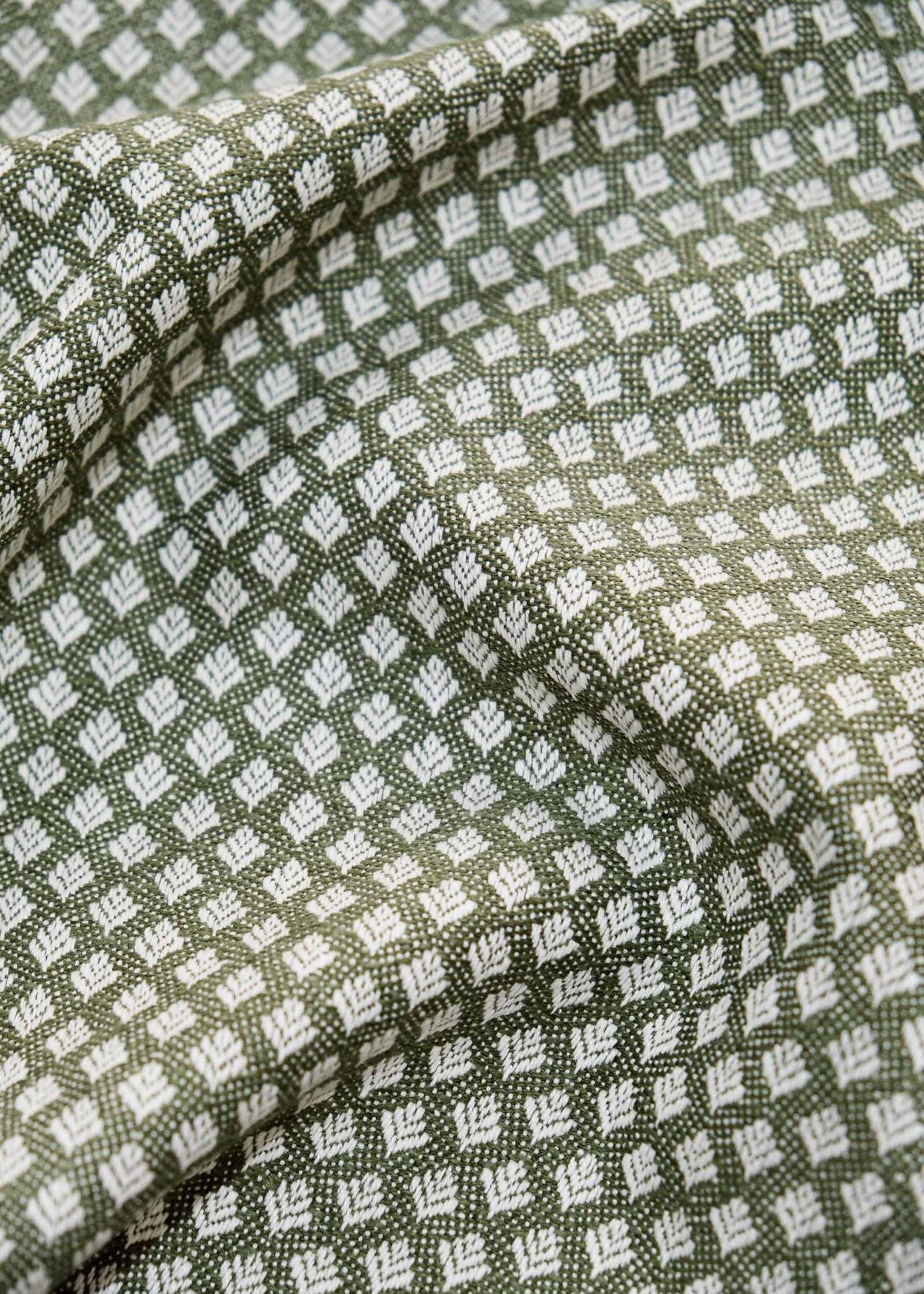 Clover fabric by Coordonné in Green, flat pattern view