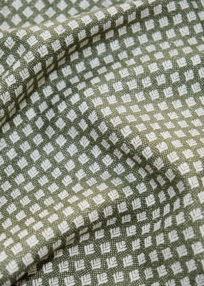 Clover fabric by Coordonné in Green, flat pattern view