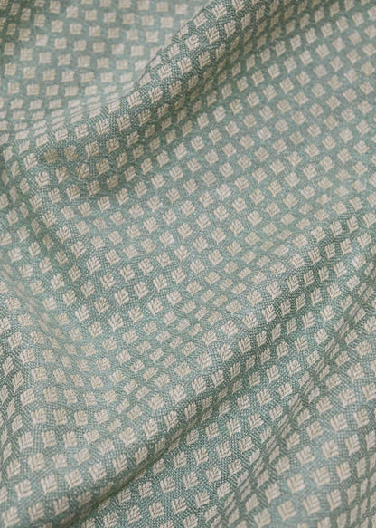 Clover fabric by Coordonné in Turquoise, flat pattern view