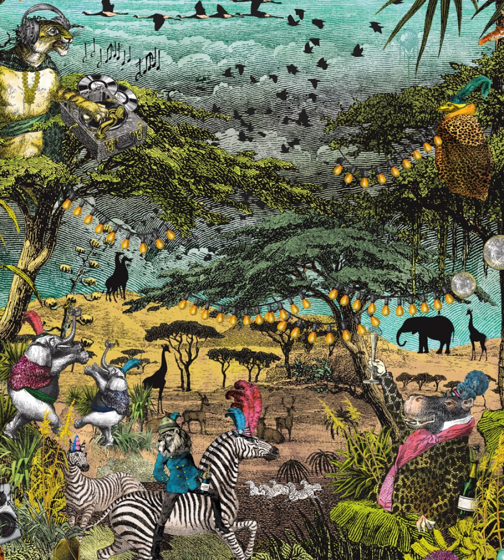 Club Safari Wallpaper by Brand McKenzie Tropical Garden