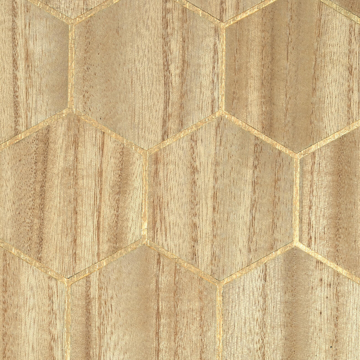 Bois Alvéolé Wallpaper by CMO Paris in Blond Gold