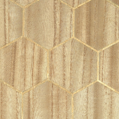 Bois Alvéolé Wallpaper by CMO Paris in Blond Gold
