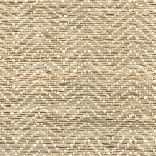 Raphia Chevron Fabric by CMO Paris in Sand - Natural