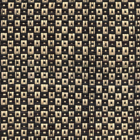 Raphia Polka Fabric by CMO Paris in Natural - Black