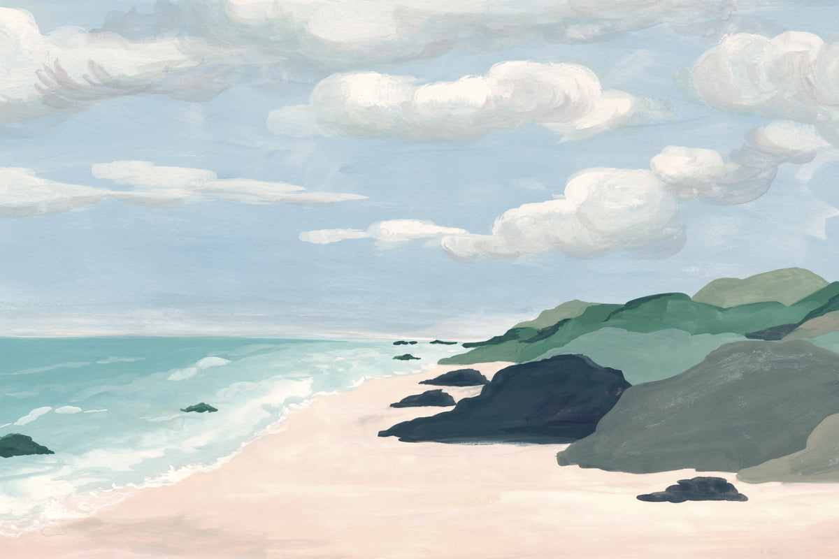 Coastline Blue mural by Hovia