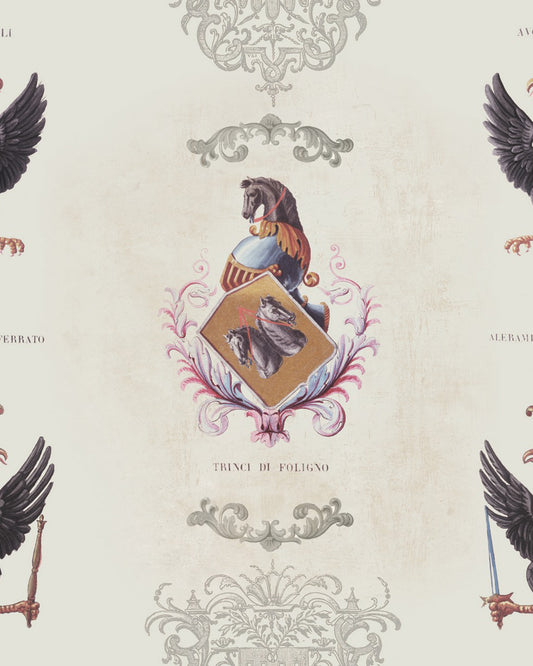 Coat of Arms Taupe, Black wallpaper by MINDTHEGAP