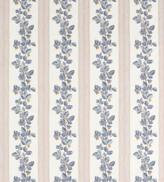 Cobnut Stripe Fabric by Sanderson Porcelain/Blossom