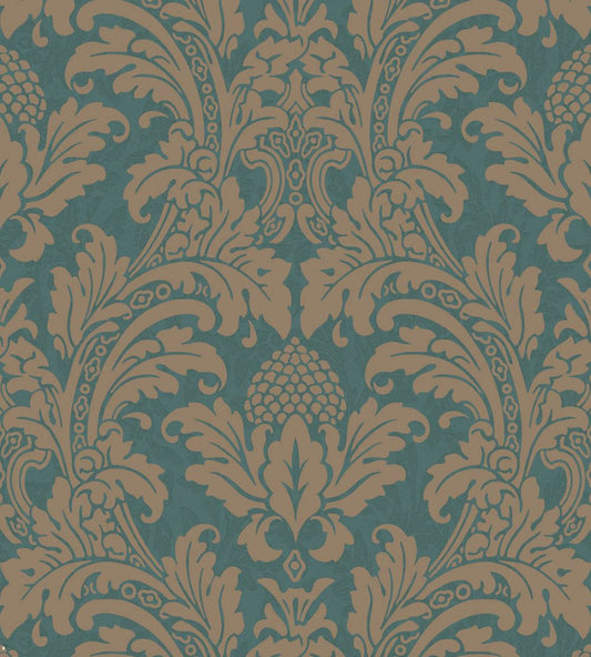 Blake Wallpaper by Cole & Son Teal & Silver