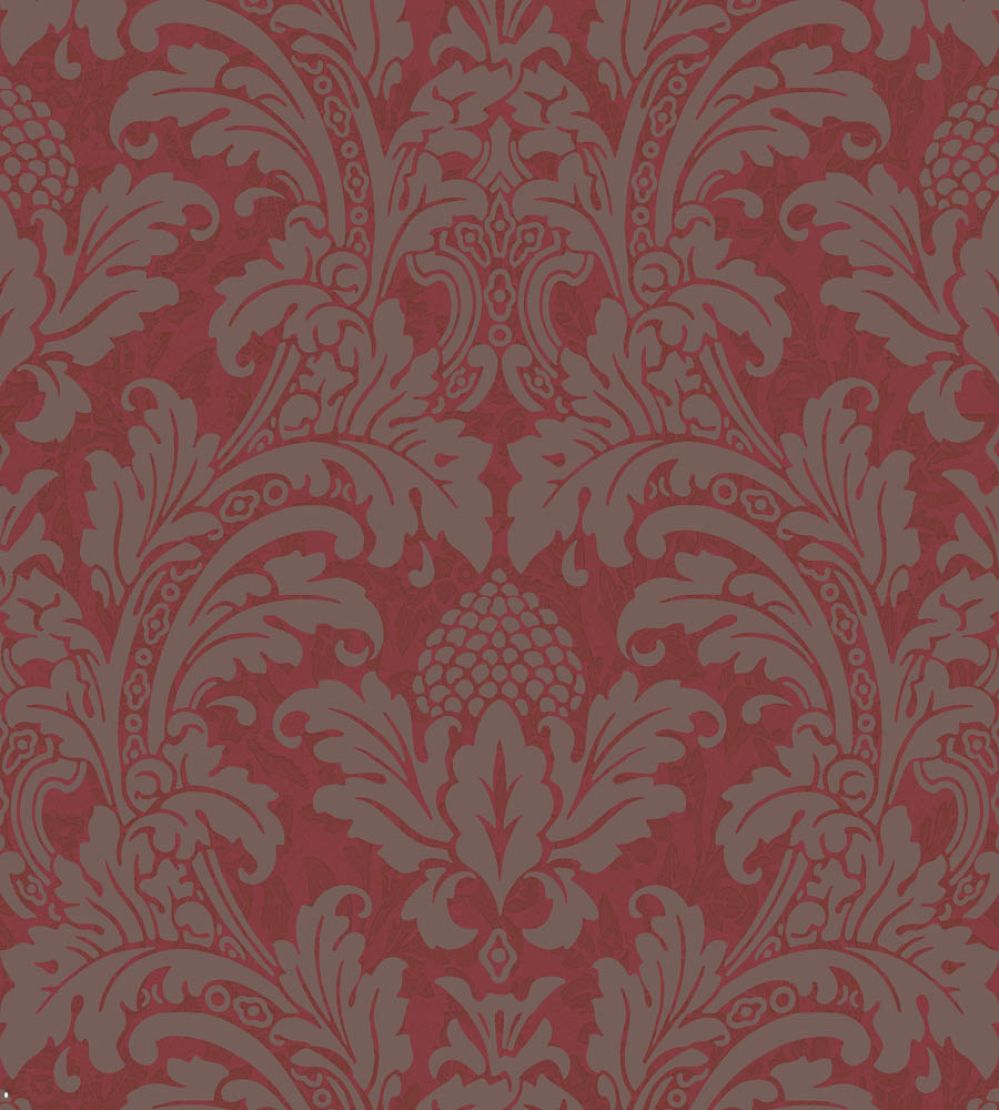 Blake Wallpaper by Cole & Son Red & Silver