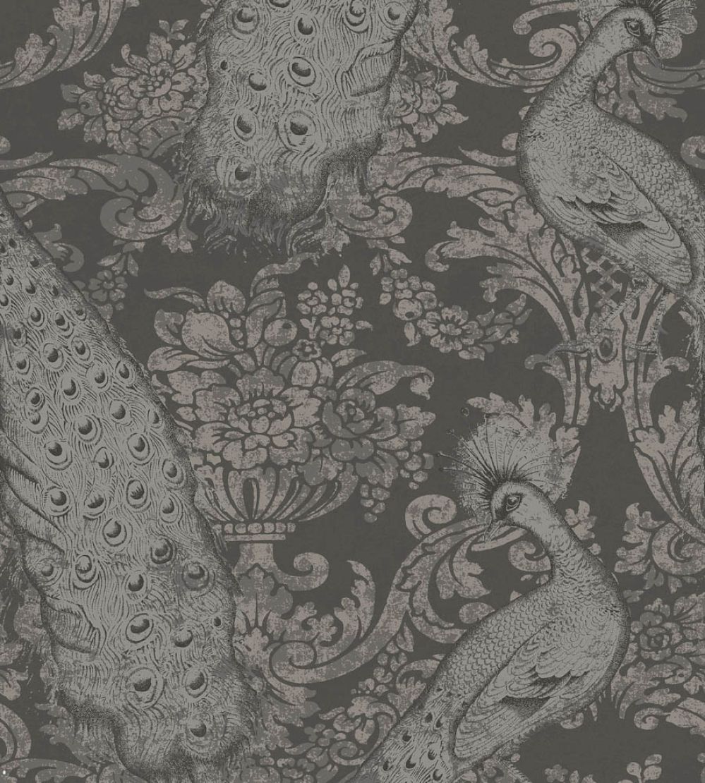 Byron Wallpaper by Cole & Son Charcoal & Silver
