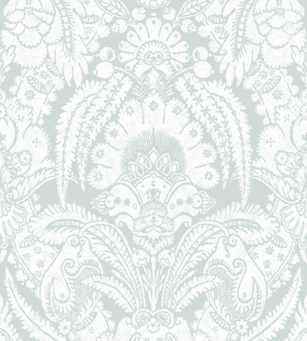 Chatterton Wallpaper by Cole & Son Pale Blue & White