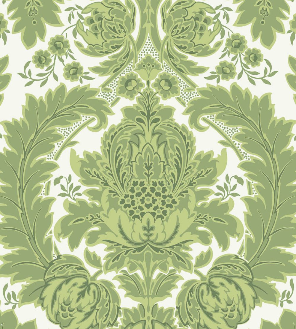 Coleridge Wallpaper by Cole & Son Green & Ivory
