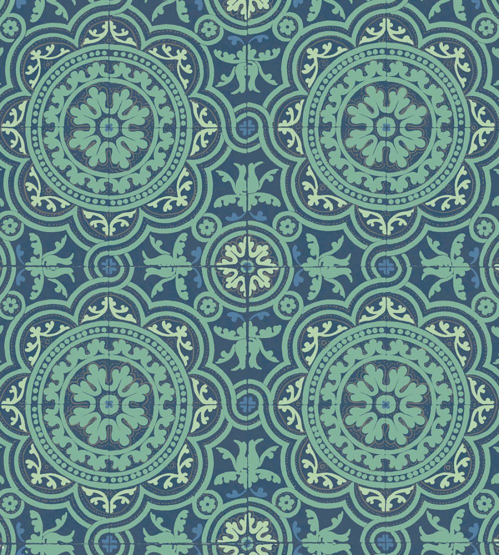 Piccadilly Wallpaper by Cole & Son Teal & Gold