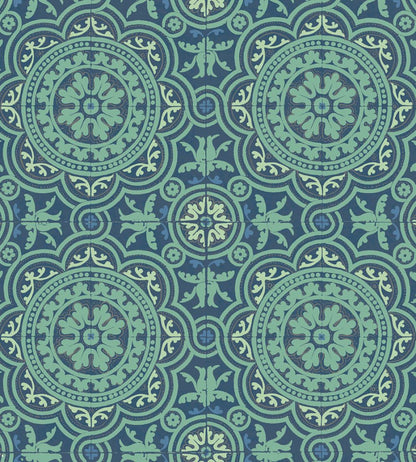 Piccadilly Wallpaper by Cole & Son Teal & Gold