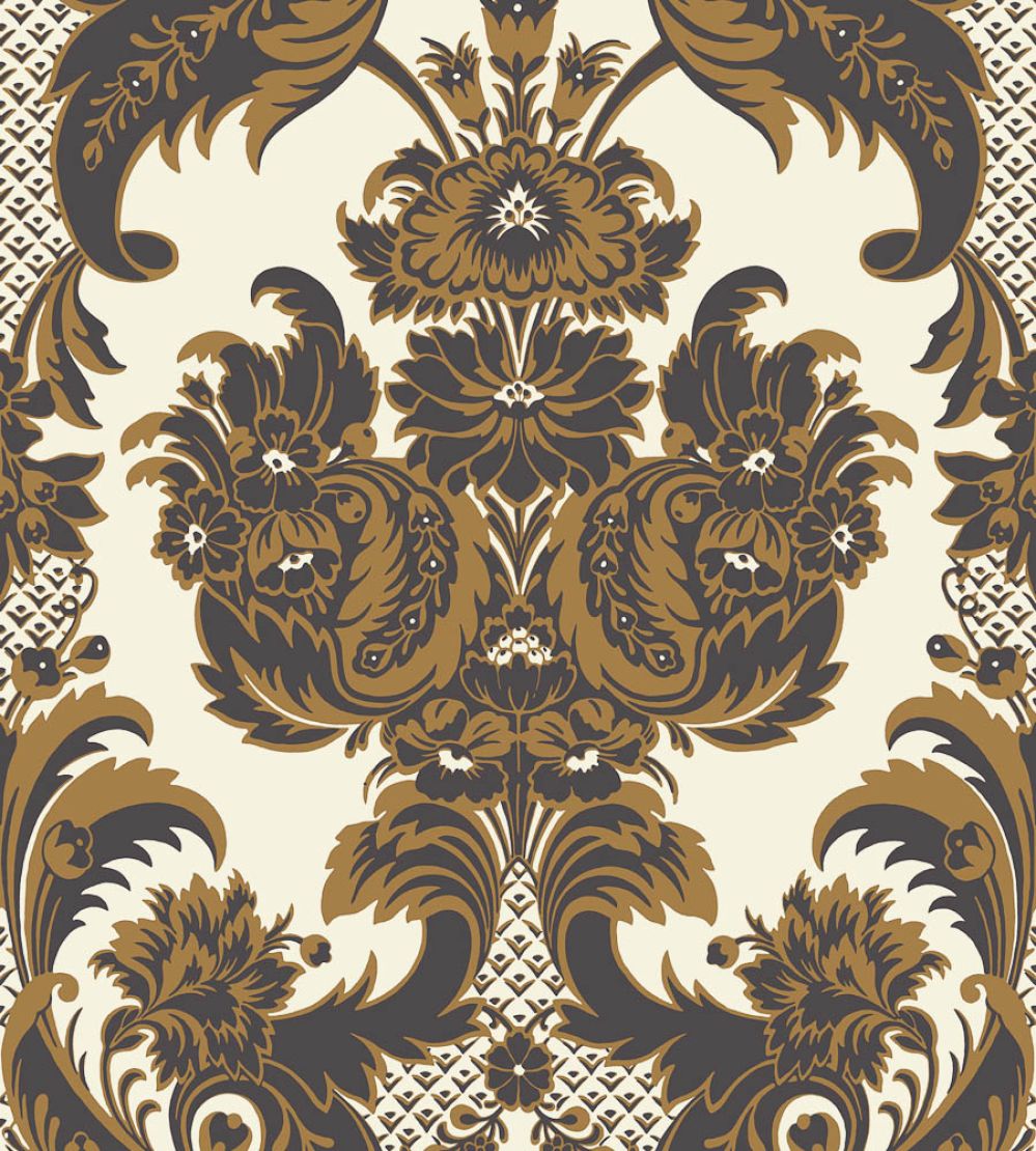 Wyndham Wallpaper by Cole & Son Black & Gold