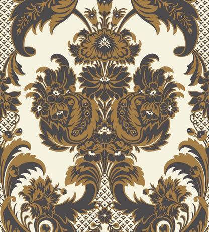 Wyndham Wallpaper by Cole & Son Black & Gold