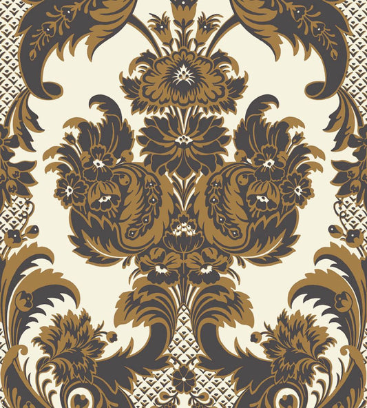Wyndham Wallpaper by Cole & Son Black & Gold