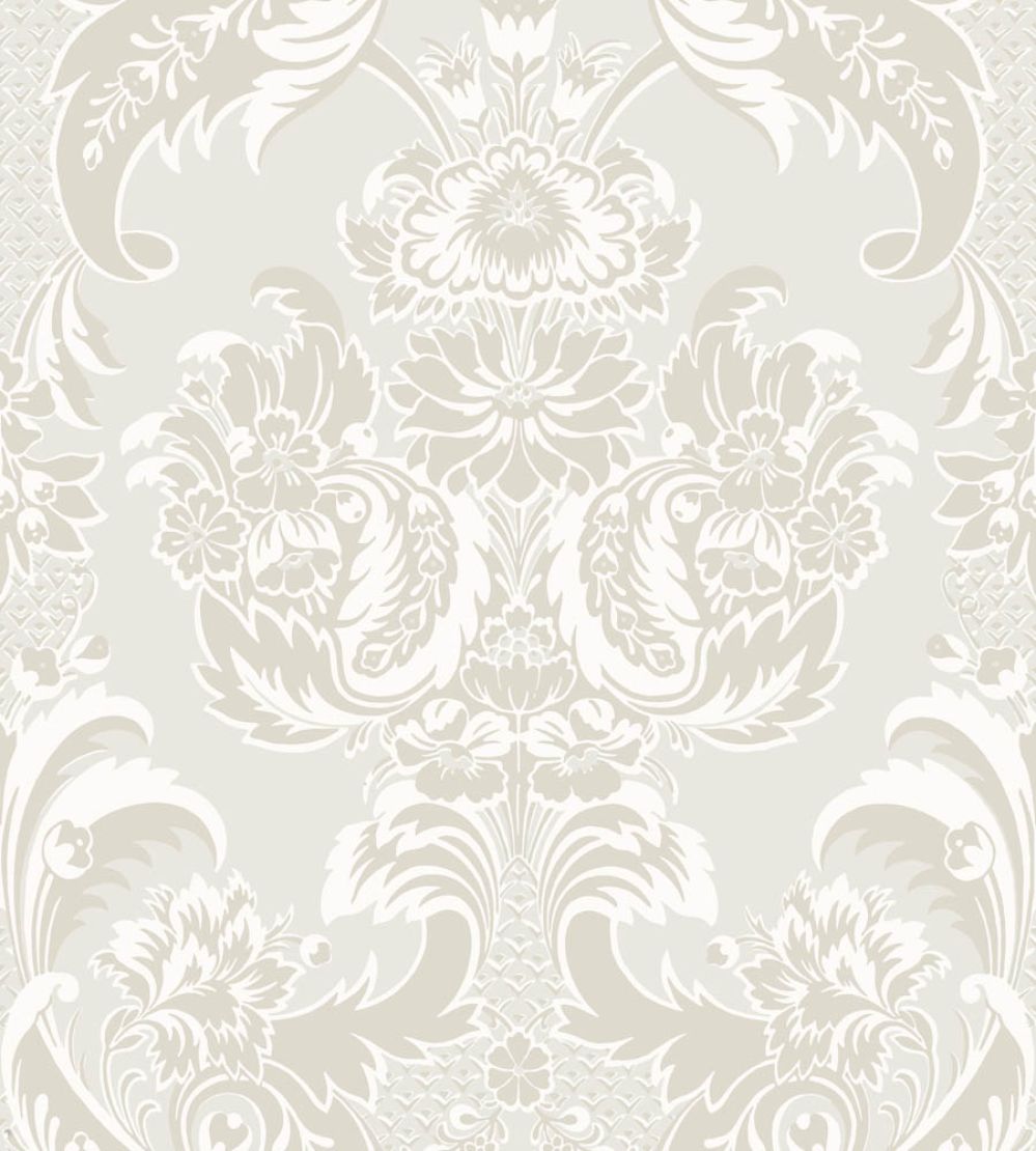 Wyndham Wallpaper by Cole & Son White & Pearl