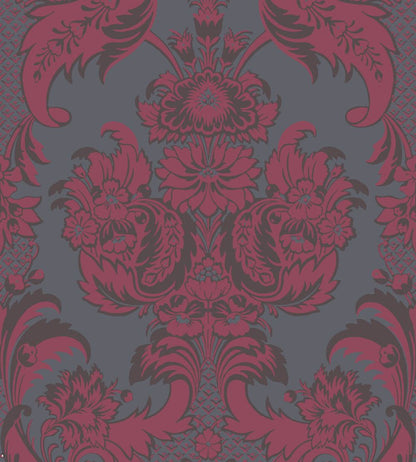 Wyndham Wallpaper by Cole & Son Red & Slate