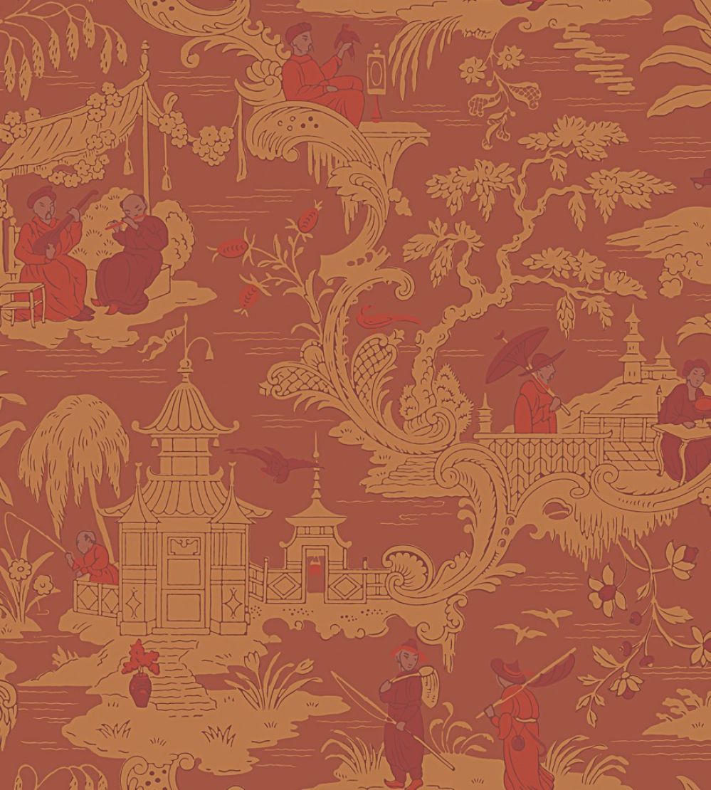 Chinese Toile Wallpaper by Cole & Son Ginger