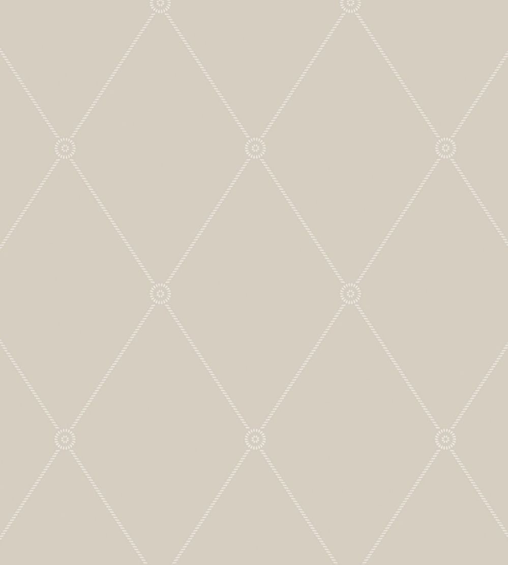 Large Georgian Rope Trellis Wallpaper by Cole & Son Linen