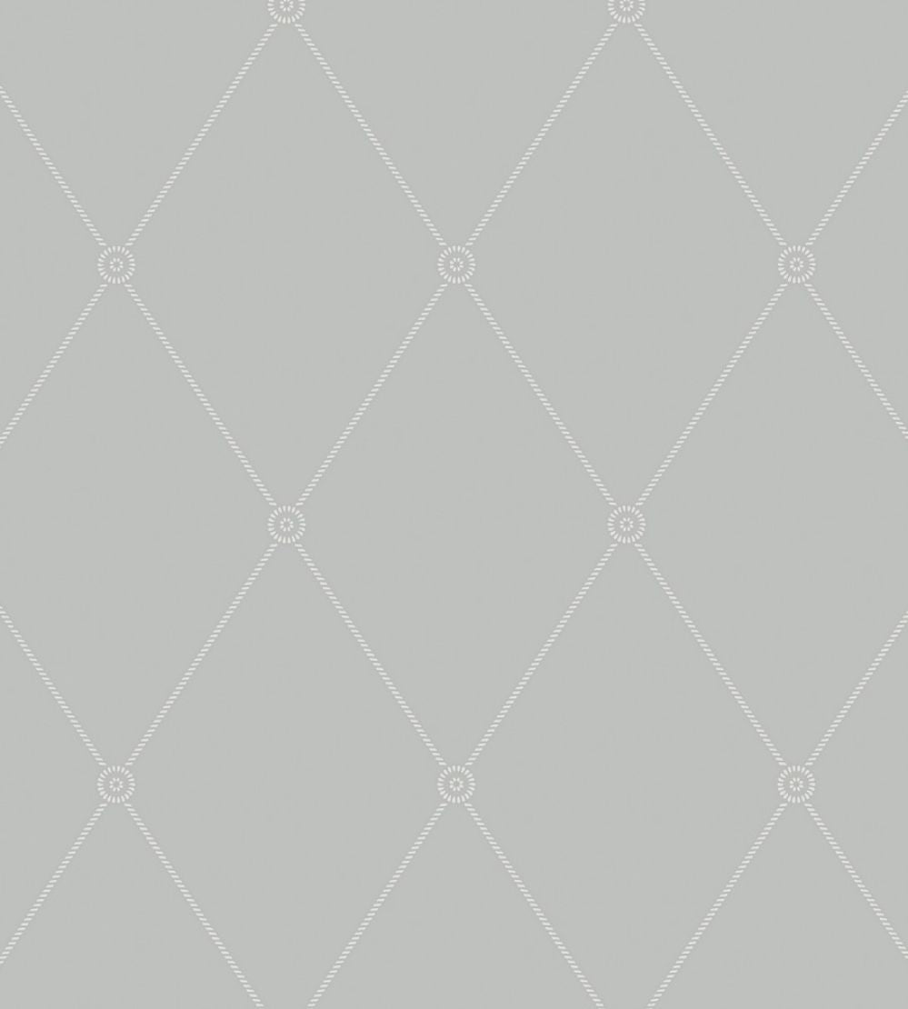Large Georgian Rope Trellis Wallpaper by Cole & Son Grey