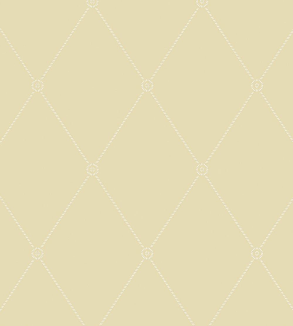 Large Georgian Rope Trellis Wallpaper by Cole & Son Oat