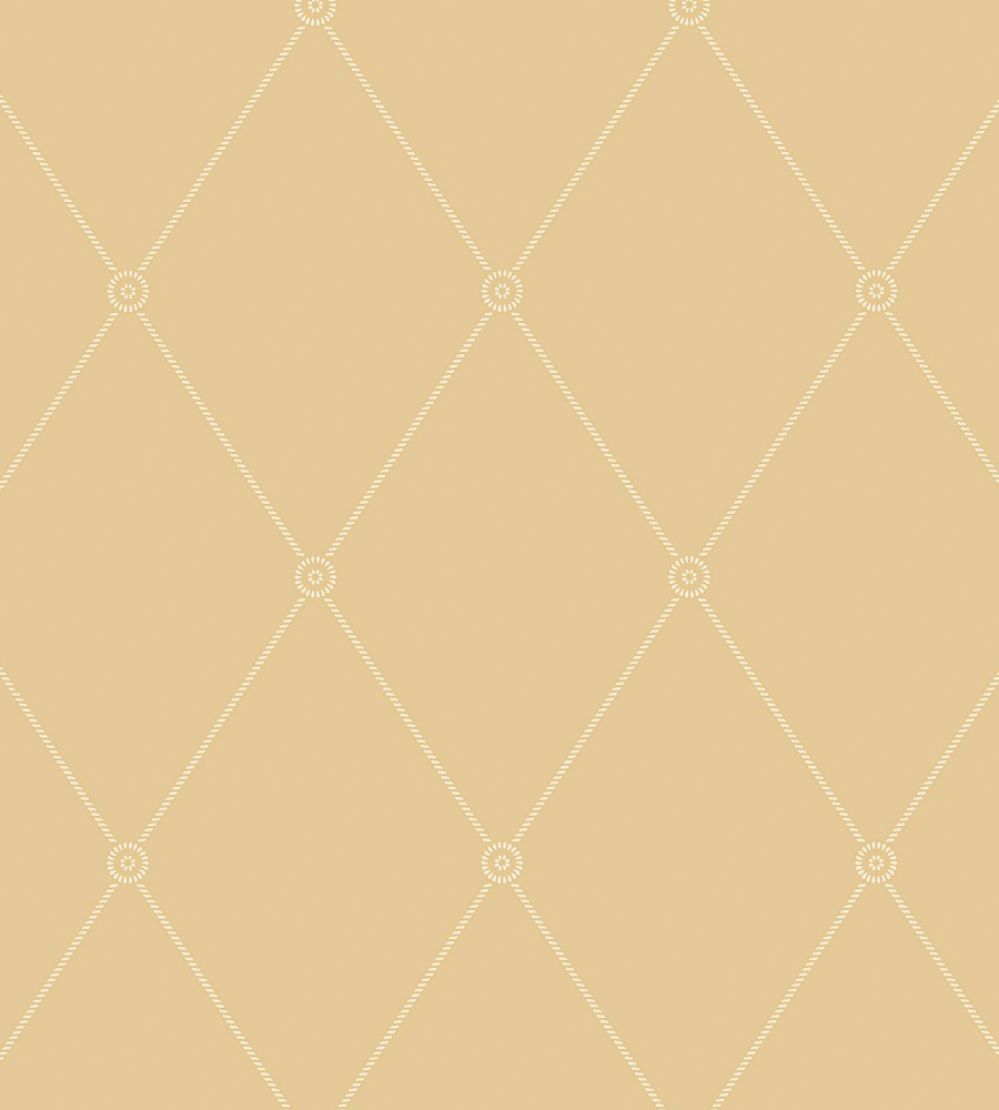 Large Georgian Rope Trellis Wallpaper by Cole & Son Ochre