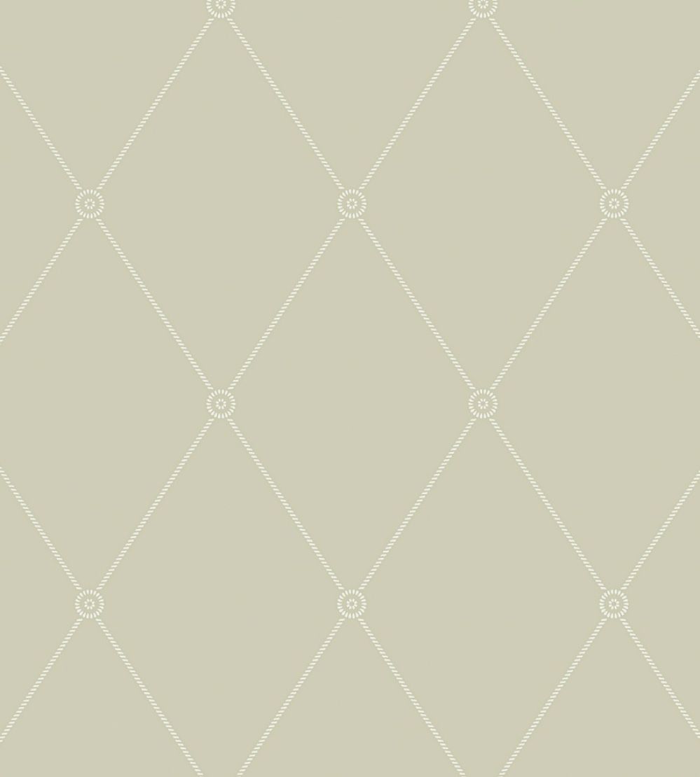 Large Georgian Rope Trellis Wallpaper by Cole & Son Olive